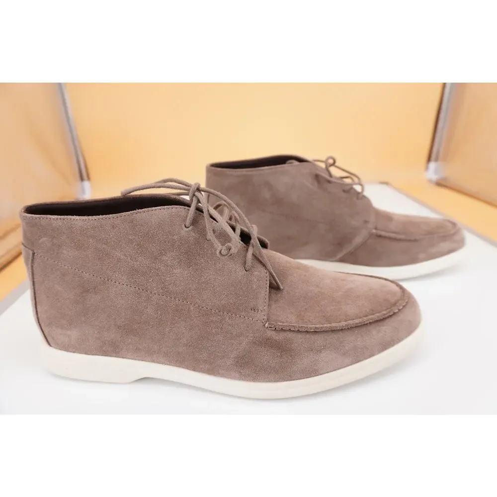 Canali Taupe Suede Chukka Hiking Boots Size 8 New Lace Up $595 New Ankle